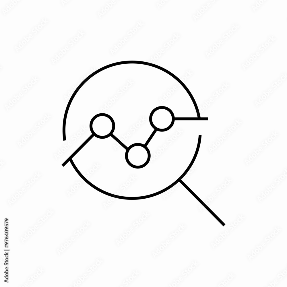 search analytics statistics icon sign vector search analytics statistics icon sign vector