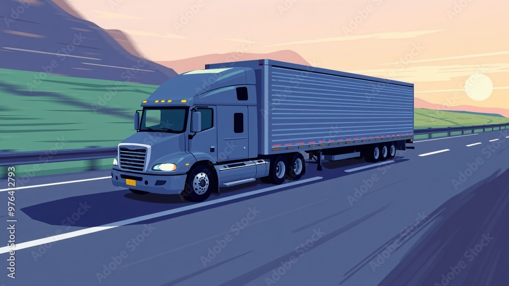 transport truck illustration minimalist and pixelated transport truck illustration minimalist and pixelated