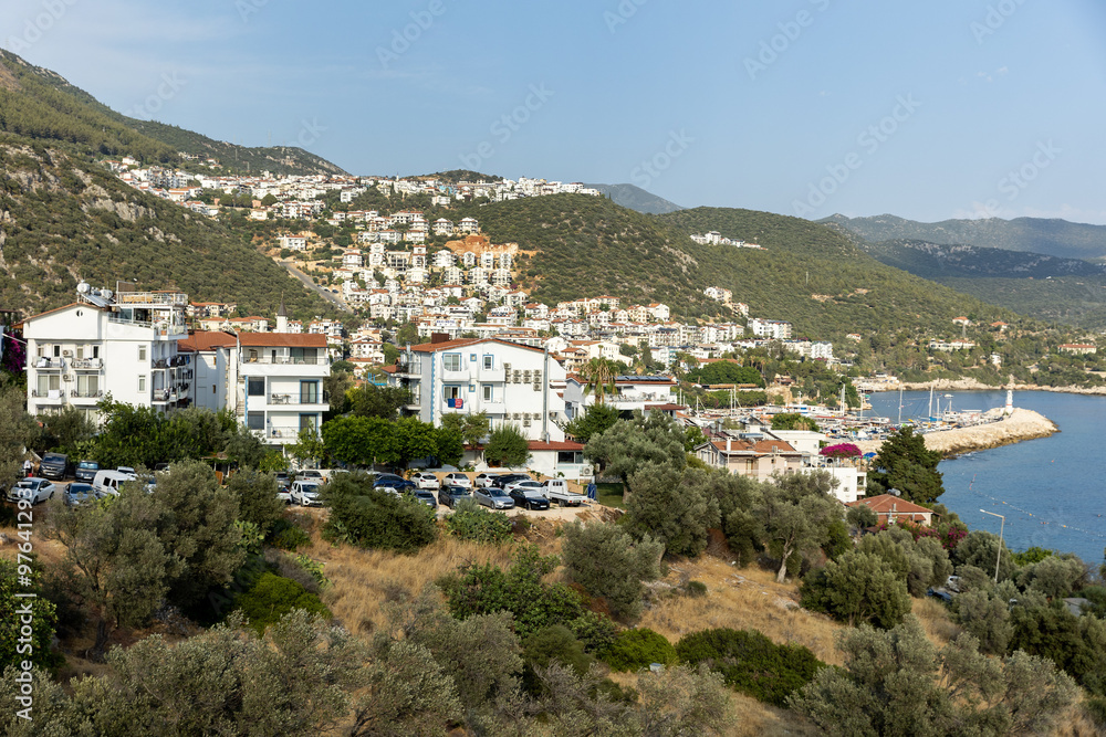 Turkey. Kash. Top view of the city buildings.