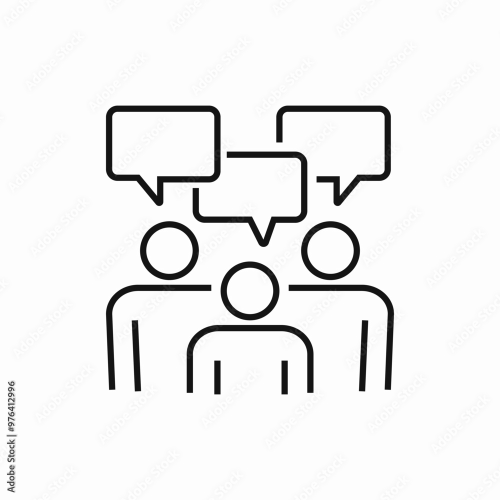 people discussion icon sign vector people discussion icon sign vector