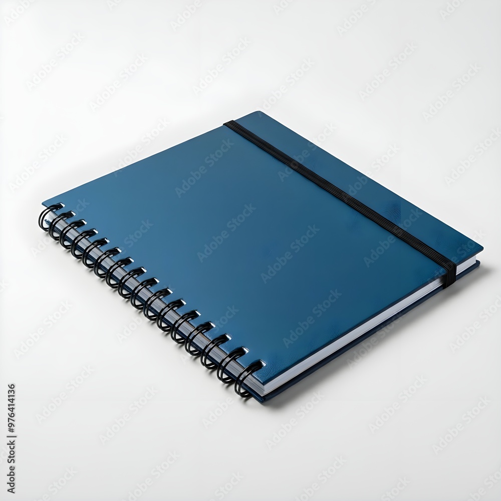 Blue spiral notebook isolated on white background. Blue spiral notebook isolated on white background.