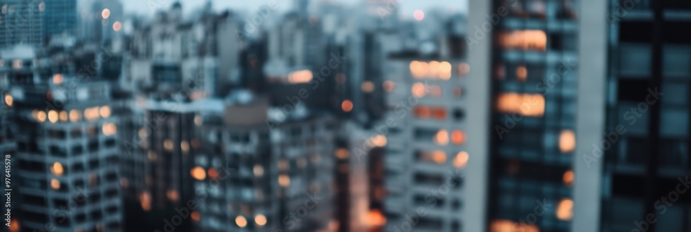 This image captures a blurred cityscape filled with high-rise buildings illuminated by lights at dusk, creating a sense of urban energy and modern city life. This image captures a blurred cityscape filled with high-rise buildings illuminated by lights at dusk, creating a sense of urban energy and modern city life.