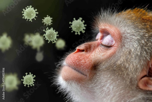 Infectious primate connections: Background on viral diseases linked to monkeys, monkeypox, SIV, rabies, Ebola, herpes B, yellow fever, coronaviruses, hepatitis A E, zoonotic origins of these viruses photo