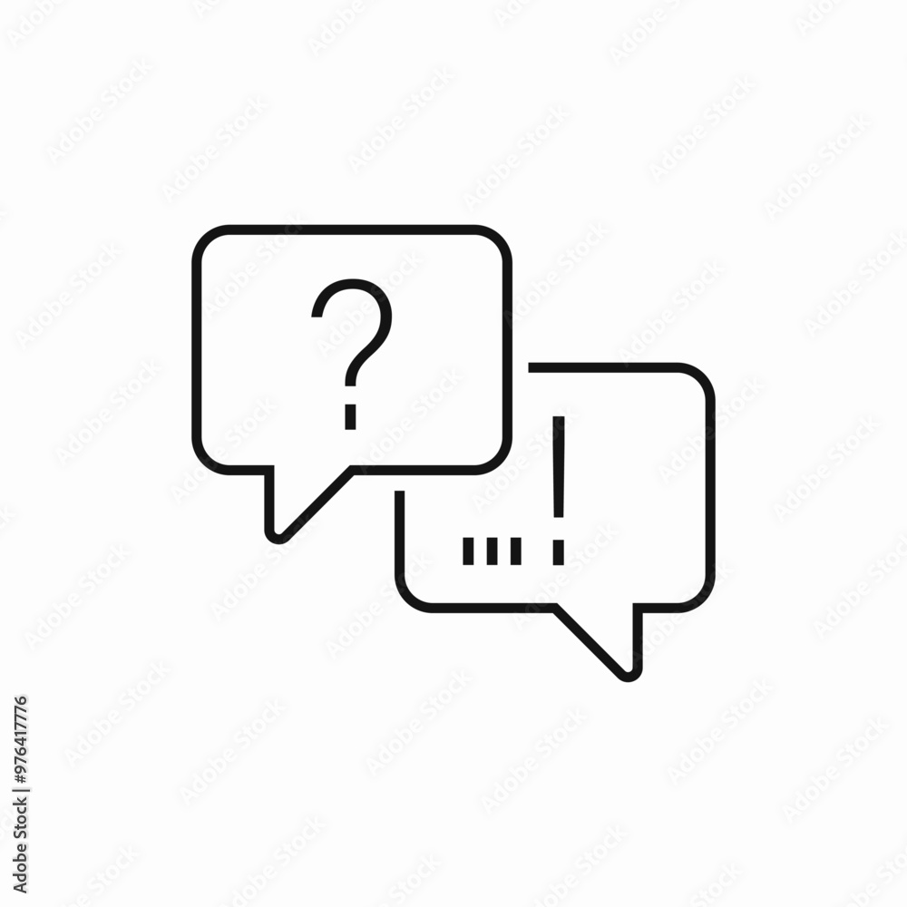 speech bubble question answer icon sign vector speech bubble question answer icon sign vector