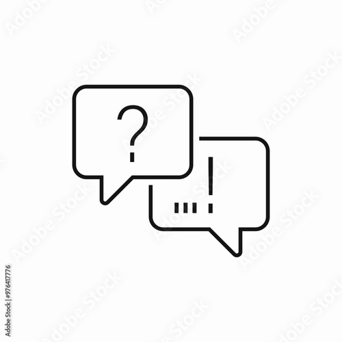 speech bubble question answer icon sign vector