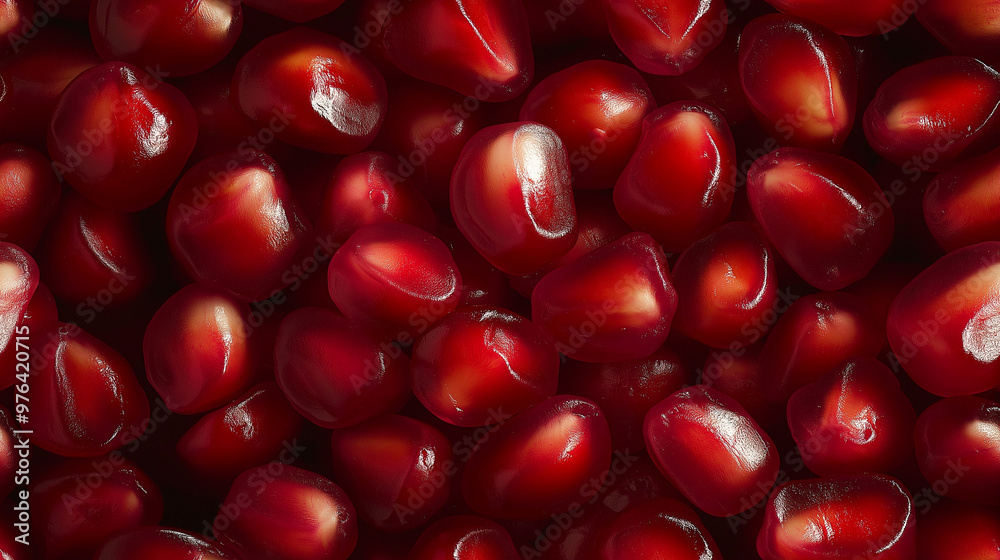 a pattern in photograph, extreme close-up, top-down view of pomegranate seeds, filling the entire frame with a focus on the intricate details of the food items a pattern in photograph, extreme close-up, top-down view of pomegranate seeds, filling the entire frame with a focus on the intricate details of the food items