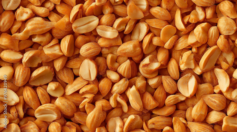a pattern in photograph, extreme close-up, top-down view of crushed peanuts, filling the entire frame with a focus on the intricate details of the food items a pattern in photograph, extreme close-up, top-down view of crushed peanuts, filling the entire frame with a focus on the intricate details of the food items