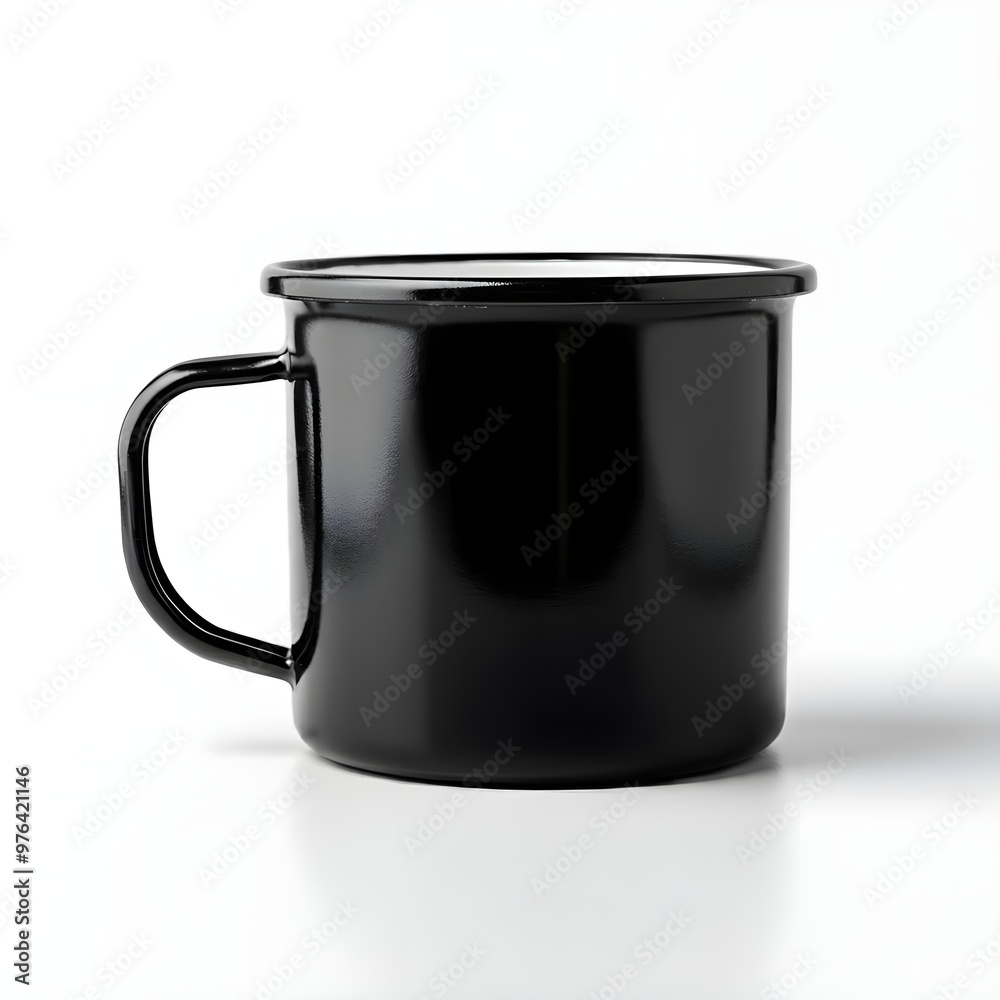 Black cup isolated on white background. Black cup isolated on white background.