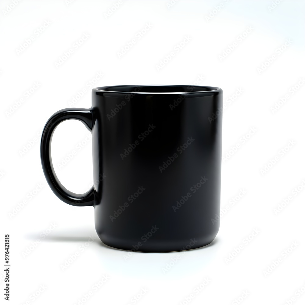 Black cup isolated on white background. Black cup isolated on white background.