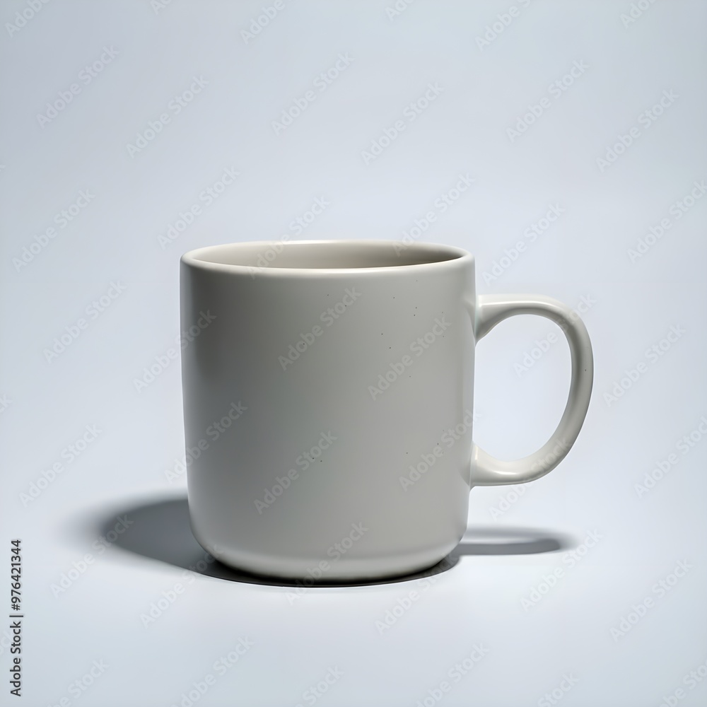 Obraz premium beige cup isolated on white background.