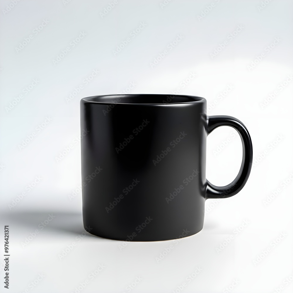 Black cup isolated on white background. Black cup isolated on white background.