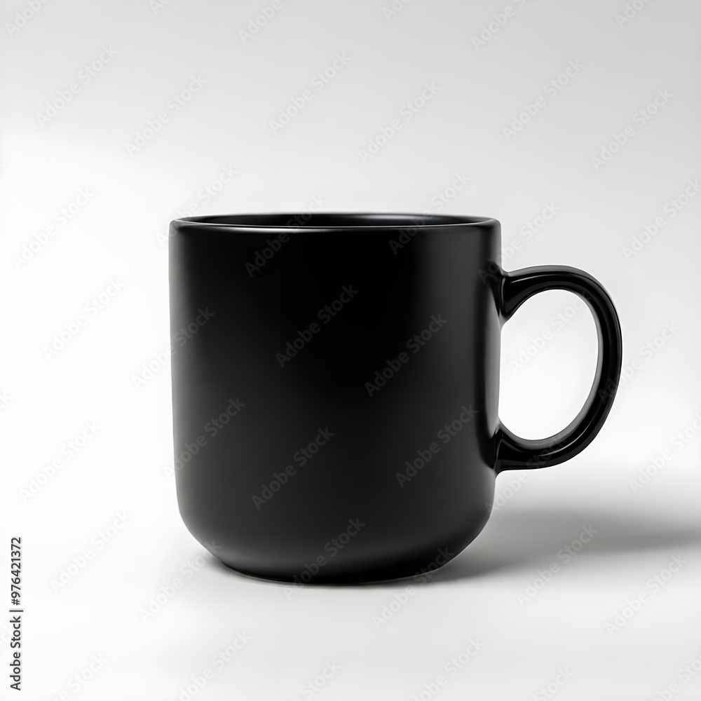 Black cup isolated on white background. Black cup isolated on white background.
