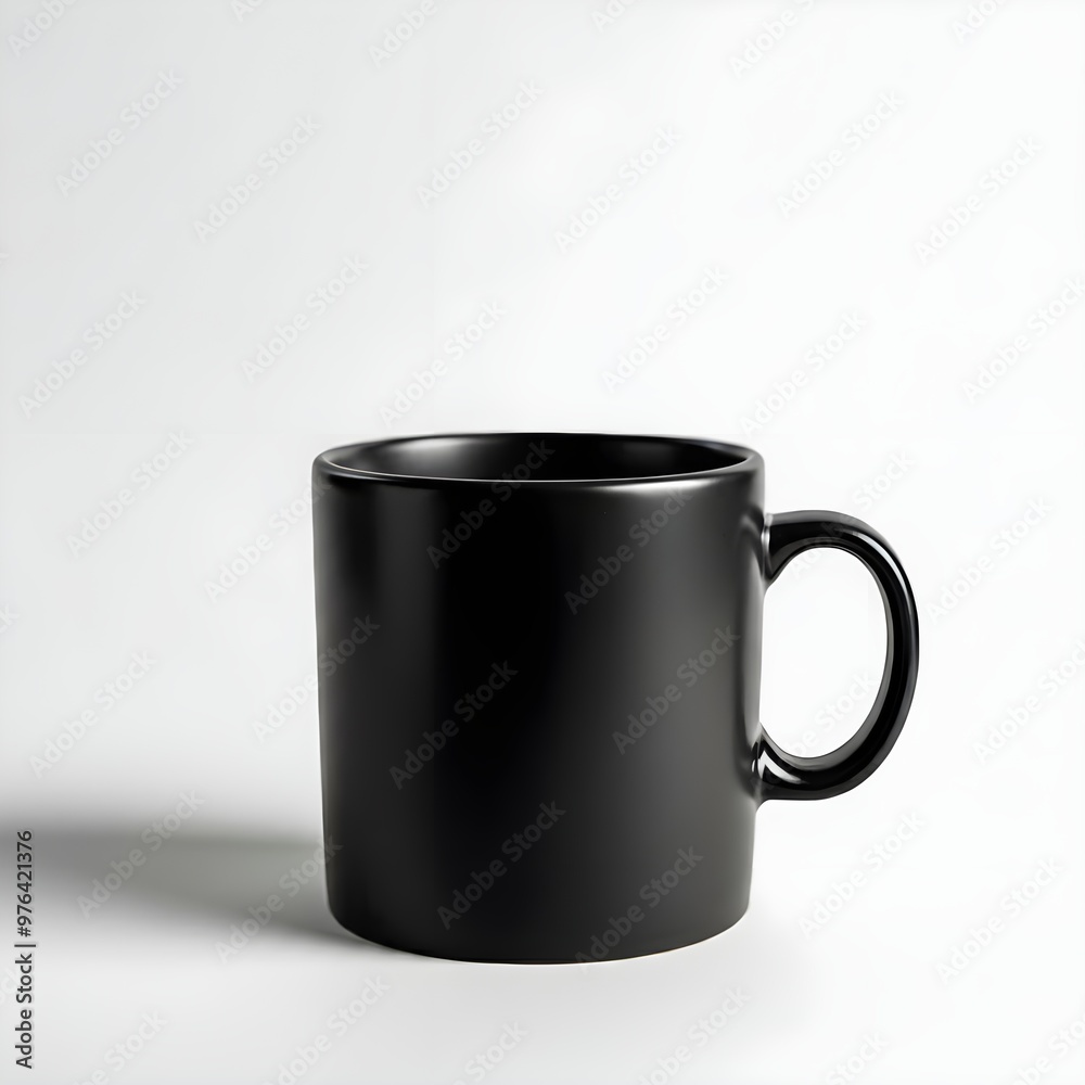 Black cup isolated on white background. Black cup isolated on white background.