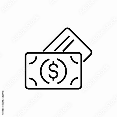 cash bank card icon sign vector