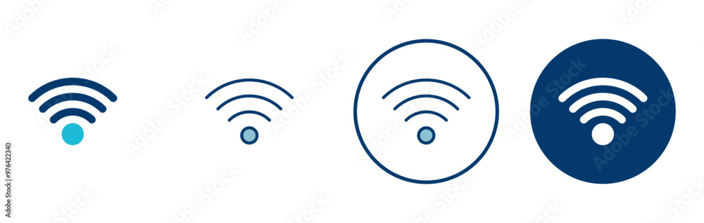 WIFI Icon vector isolated on white background. signal vector icon. Wireless and wifi icon or sign for remote internet access WIFI Icon vector isolated on white background. signal vector icon. Wireless and wifi icon or sign for remote internet access