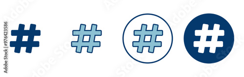 Hashtag icon vector isolated on white background. hashtag vector icon