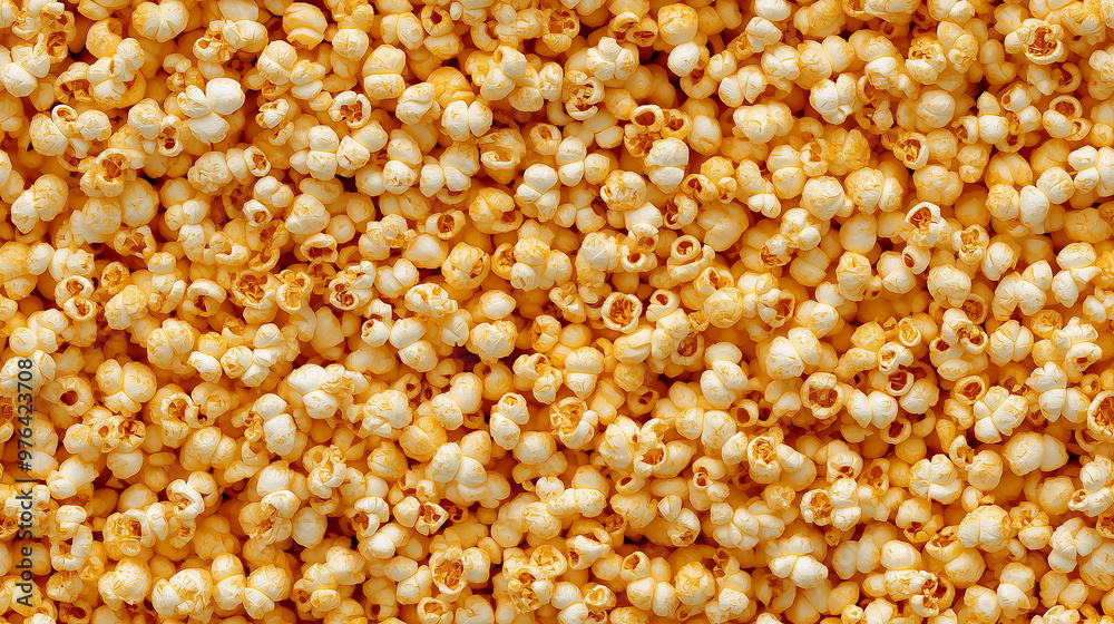 a seamless pattern of a close-up, top-down view of popcorns, filling the entire frame with a focus on the intricate details of the elements a seamless pattern of a close-up, top-down view of popcorns, filling the entire frame with a focus on the intricate details of the elements