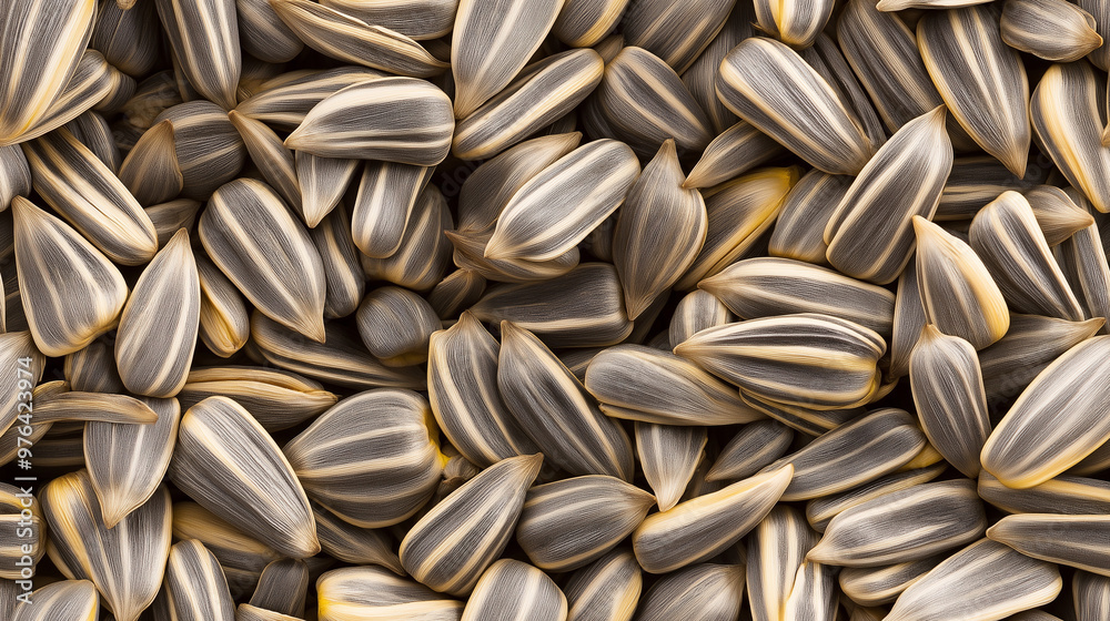 a seamless photographic pattern of an extreme close-up, top-down view of sunflower seeds, filling the entire frame with a focus on the intricate details a seamless photographic pattern of an extreme close-up, top-down view of sunflower seeds, filling the entire frame with a focus on the intricate details