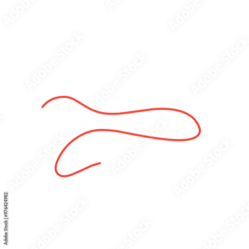 red thread vector line