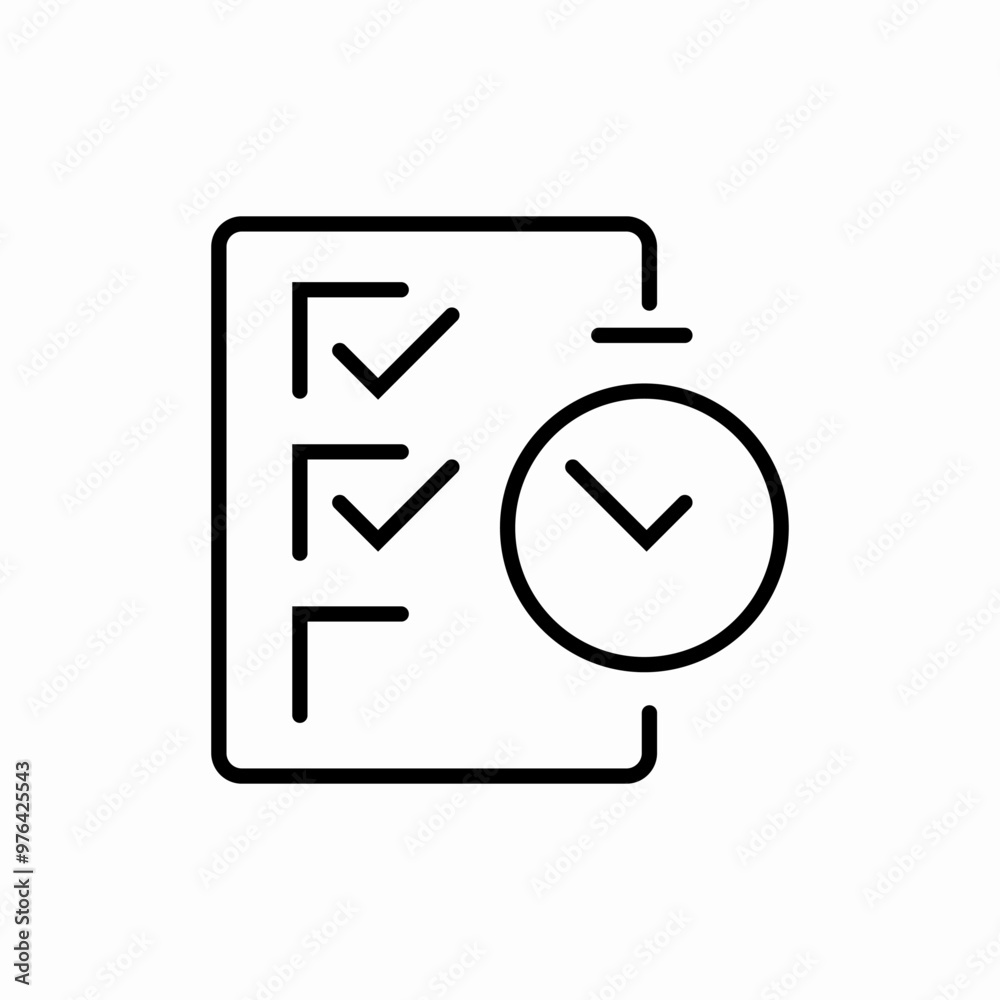 exam time check mark icon sign vector exam time check mark icon sign vector