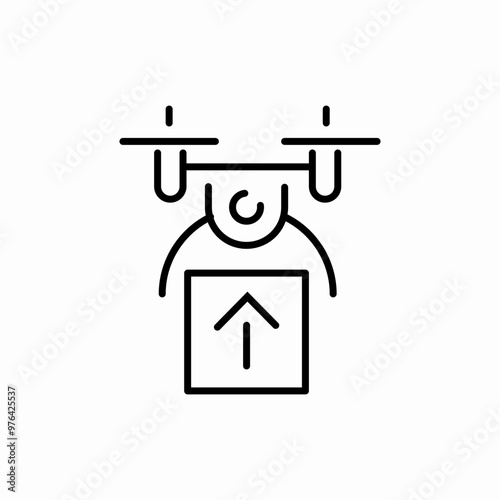 drone delivery icon sign vector