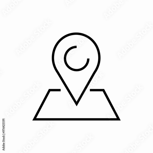 location pin map icon sign vector