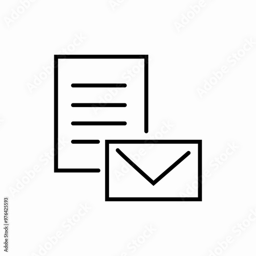 mail letter post icon sign vector