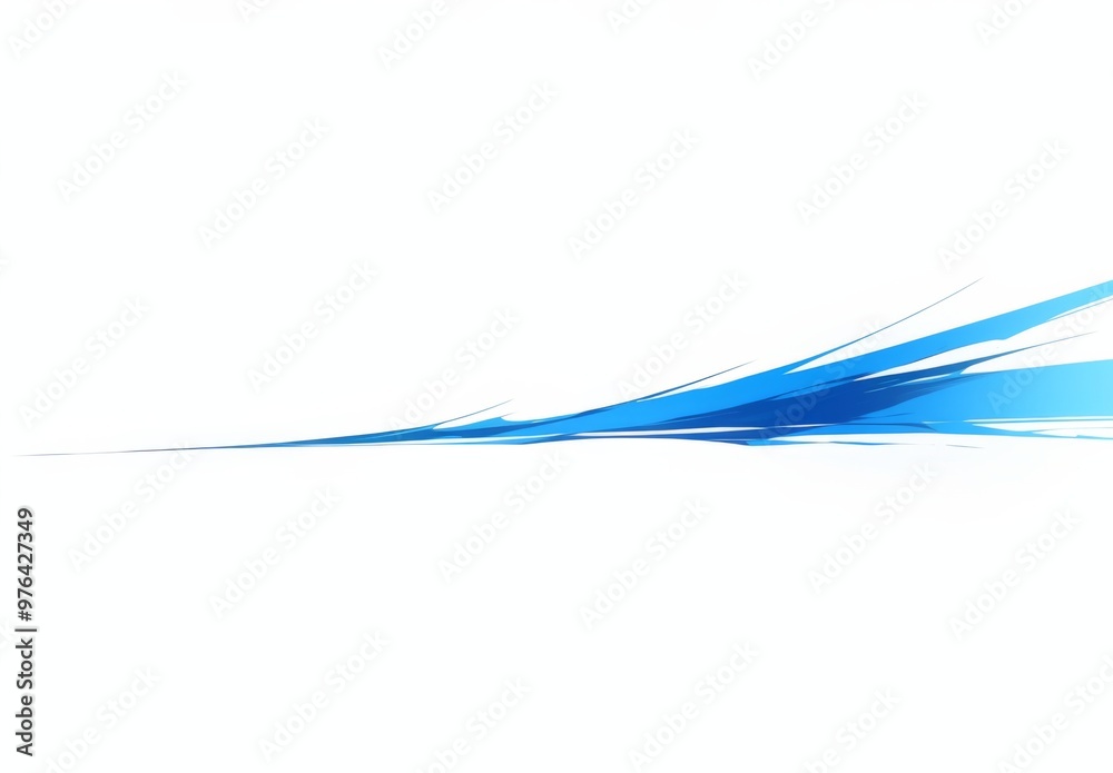 Sleek Blue Line Logo on White Background with Upward Curve Sleek Blue Line Logo on White Background with Upward Curve