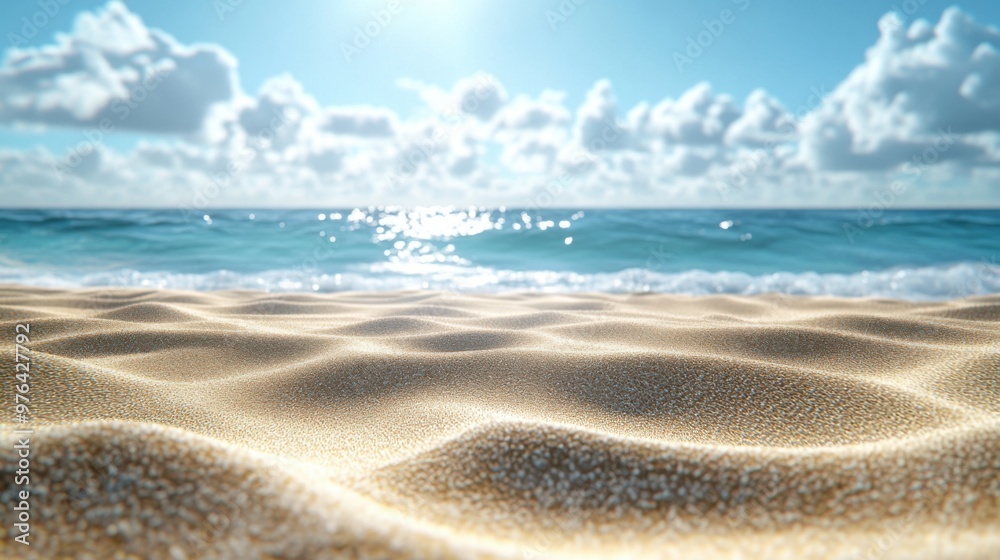 Peaceful Beach Scene with Sand Drifting into a Pastel Horizon and Ocean Waves Barely Visible, Tranquil Seascape, Sunny Day, Tropical Paradise, Coastal Scenery, Calm Waters, Summer Vacation, Sandy Peaceful Beach Scene with Sand Drifting into a Pastel Horizon and Ocean Waves Barely Visible, Tranquil Seascape, Sunny Day, Tropical Paradise, Coastal Scenery, Calm Waters, Summer Vacation, Sandy