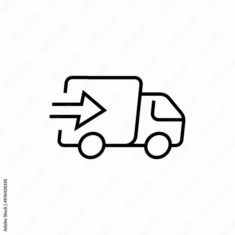 truck delivery fast icon sign vector