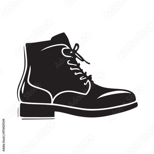 Men's shoe silhouette icon