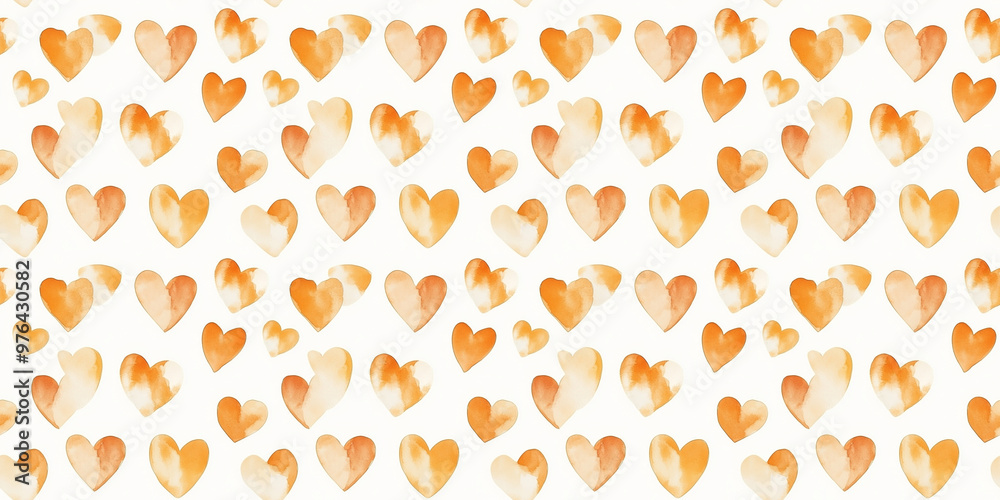 champagne and amber color hearts seamless pattern, clean surface texture, white background champagne and amber color hearts seamless pattern, clean surface texture, white background