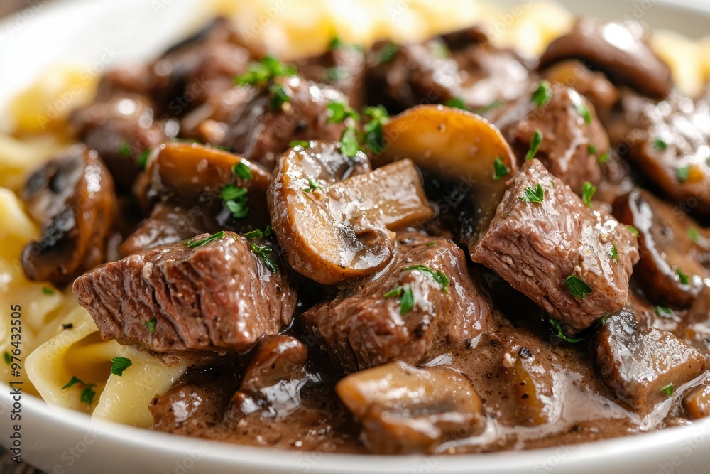 Beef and Mushroom Stew with Noodles Beef and Mushroom Stew with Noodles