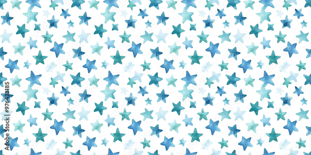 light blue and teal color stars seamless pattern, clean surface texture, white background light blue and teal color stars seamless pattern, clean surface texture, white background