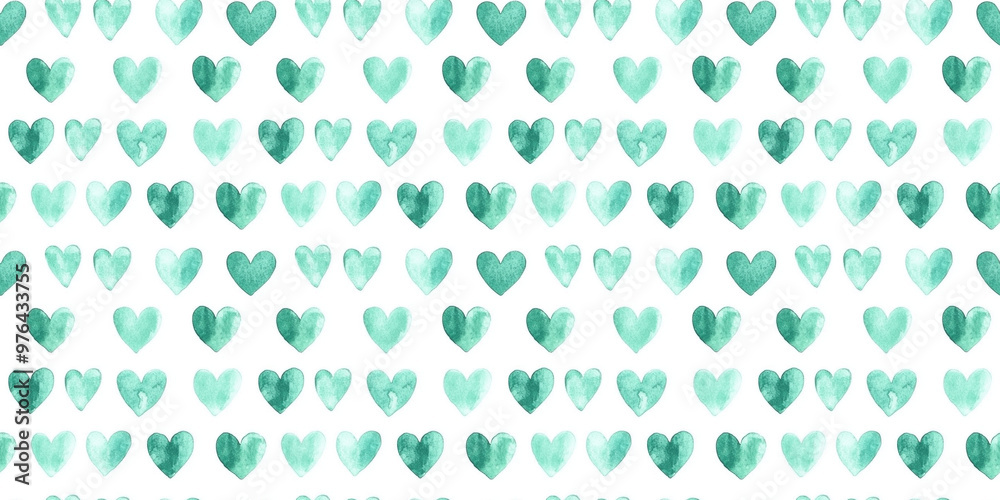 mint and jade color hearts seamless pattern, clean surface texture, white background mint and jade color hearts seamless pattern, clean surface texture, white background