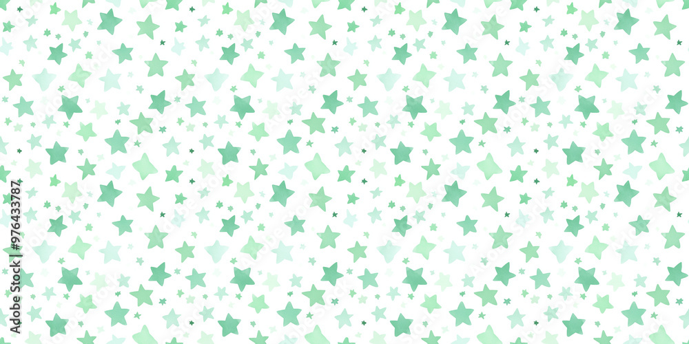 mint and jade color stars seamless pattern, clean surface texture, white background mint and jade color stars seamless pattern, clean surface texture, white background
