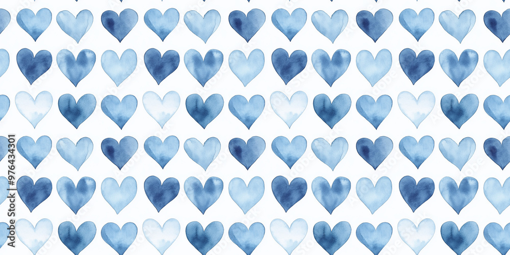 pale blue and steel blue color hearts seamless pattern, clean surface texture, white background pale blue and steel blue color hearts seamless pattern, clean surface texture, white background