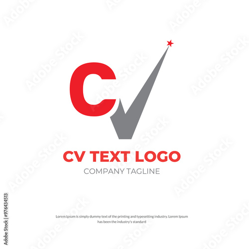 CV letter logo concept idea vector isolated on a white background illustration
