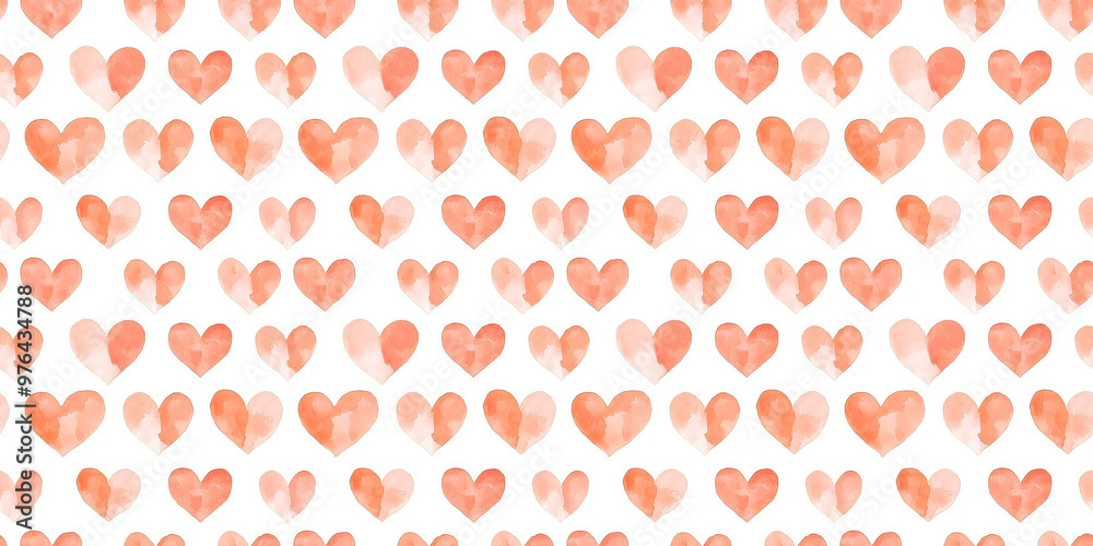 peach and apricot color hearts seamless pattern, clean surface texture, white background peach and apricot color hearts seamless pattern, clean surface texture, white background