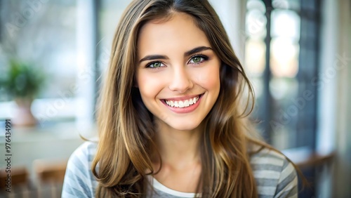 Portrait of a Smiling Young Woman.