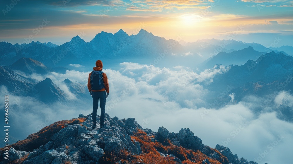 Solo Hiking Through Mountain Peaks Solo Hiking Through Mountain Peaks