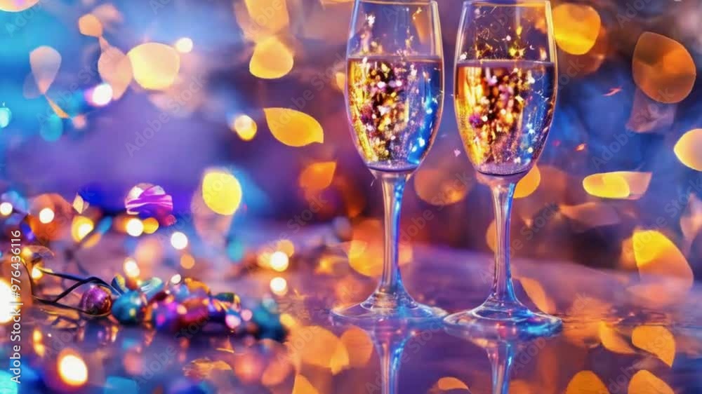 champagne glasses on the background of the sky champagne glasses on the background of the sky