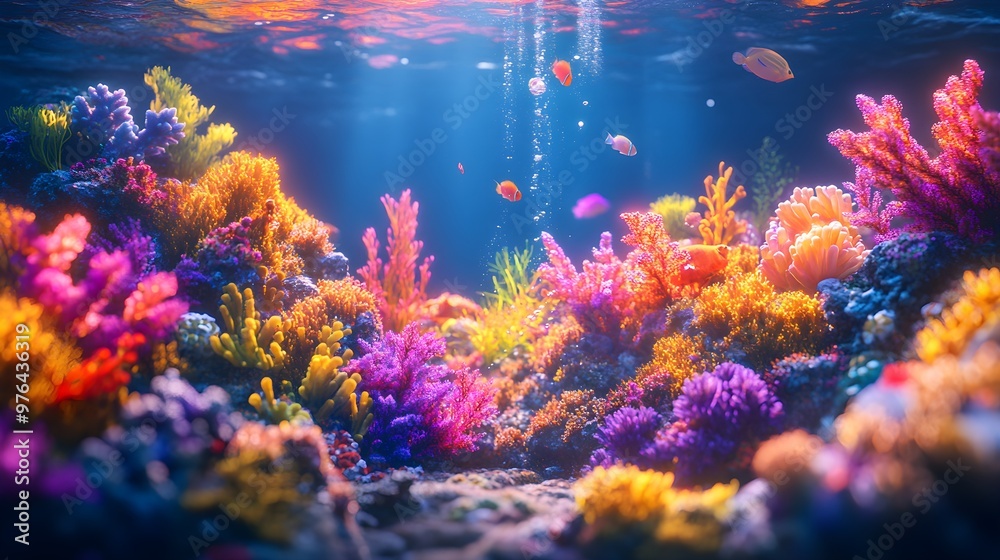 A world of vibrant corals and marine life underwater captured image A world of vibrant corals and marine life underwater captured image