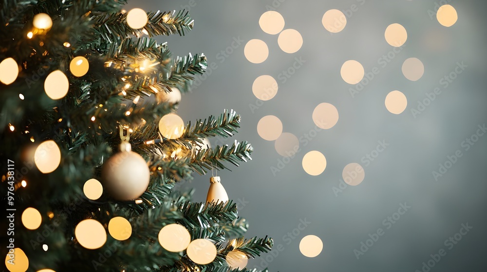 Christmas Tree with Lights and Bokeh Background Christmas Tree with Lights and Bokeh Background