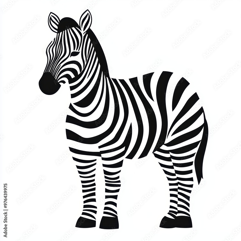 Fototapeta premium Stylized zebra illustration