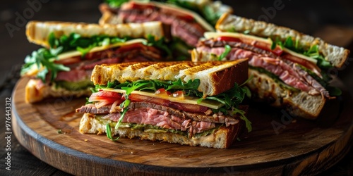 Delicious Beef Sandwiches with Club Style Preparation