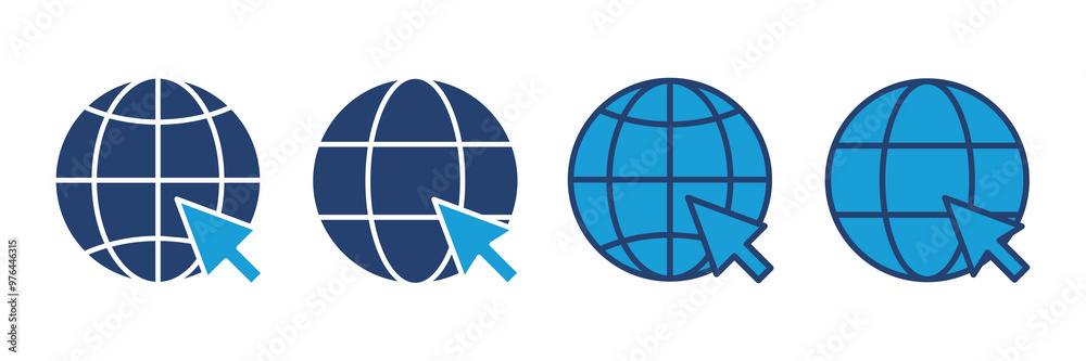 Web icon vector. go to web icon. web click icon Web icon vector. go to web icon. web click icon