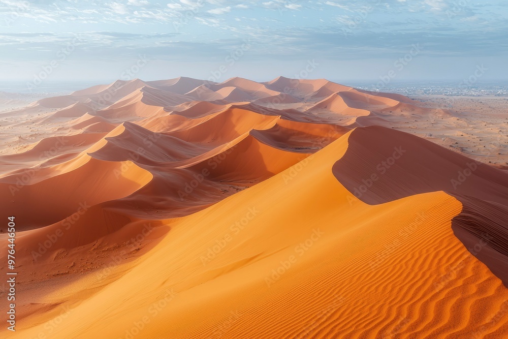 Sand Dunes in the Sahara Desert at Sunset Sand Dunes in the Sahara Desert at Sunset