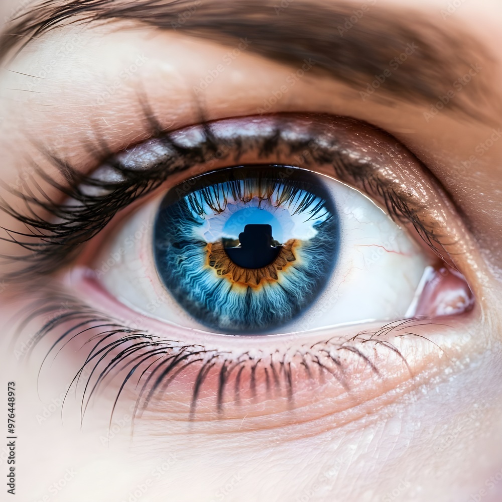 Fototapeta premium close up of a female eye