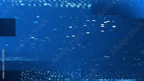 3 Blue Cyber Glitch transitions with transparent backgrounds